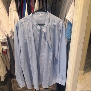 Light Blue Guayaberas Button-Up Shirt